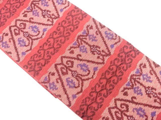 JAPANESE KIMONO / ANTIQUE FUKURO OBI / SILK / WOVEN FLORAL SARASA
